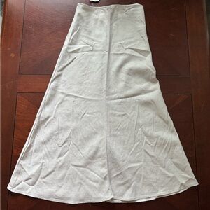 Linen midi skirt